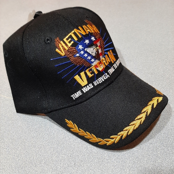 Vietnam veteran time was served men's baseball cap - Picture 4 of 5